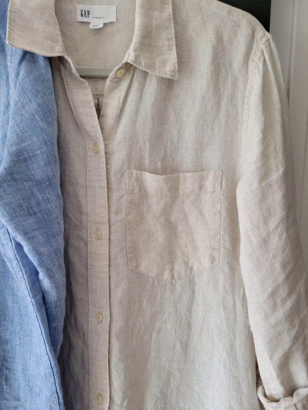Set of 2 Gap 100% Linen Oversized Boyfriend Fit Shirts - Picture 13 of 13